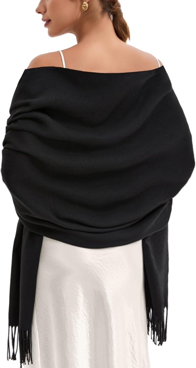 vimate Pashmina Scarf and Shawl - Soft Women Pashminas Wrap for Wedding Evening Party dresses - Image 1